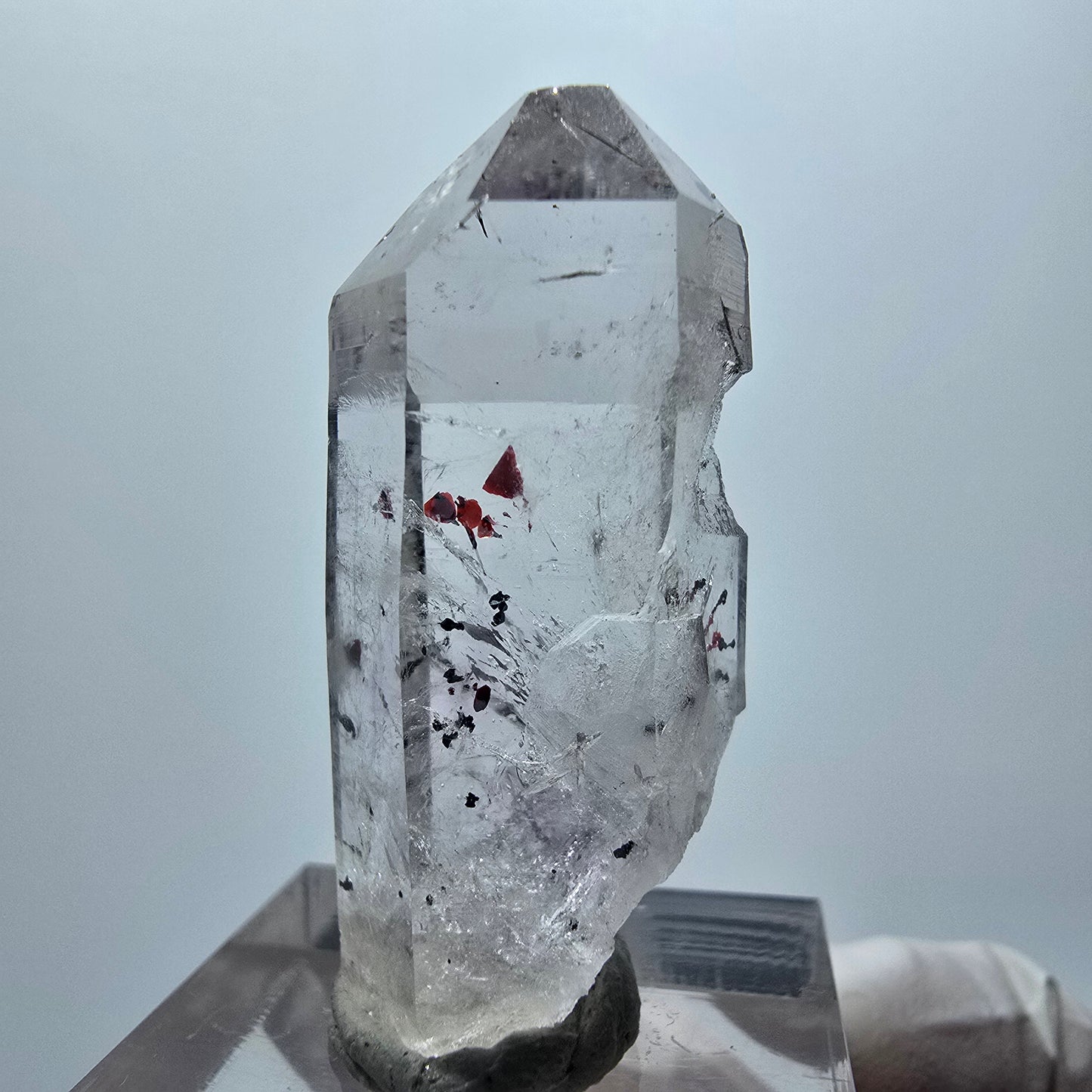 Harlekin Phantom Quarz mit Epidot Streep Mine Goboboseb Namibia 37*17*14mm