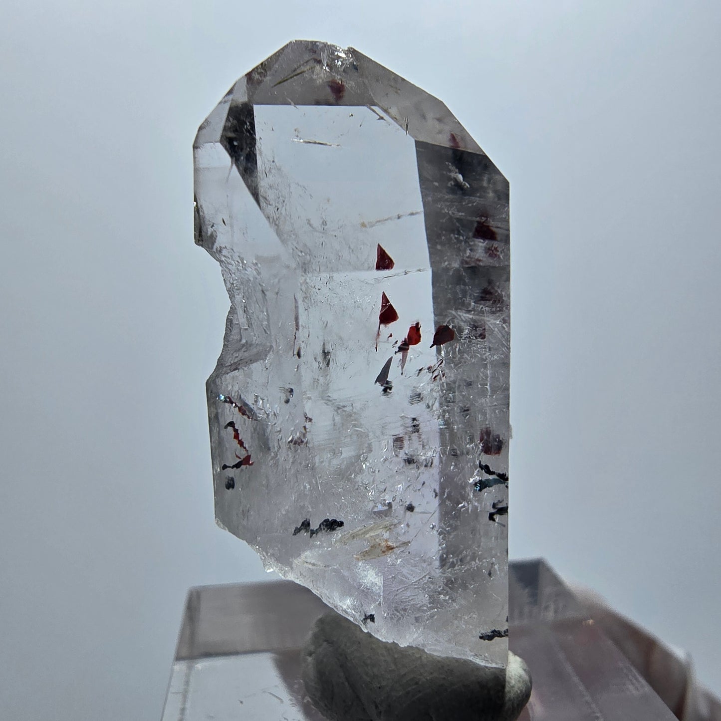 Harlekin Phantom Quarz mit Epidot Streep Mine Goboboseb Namibia 37*17*14mm