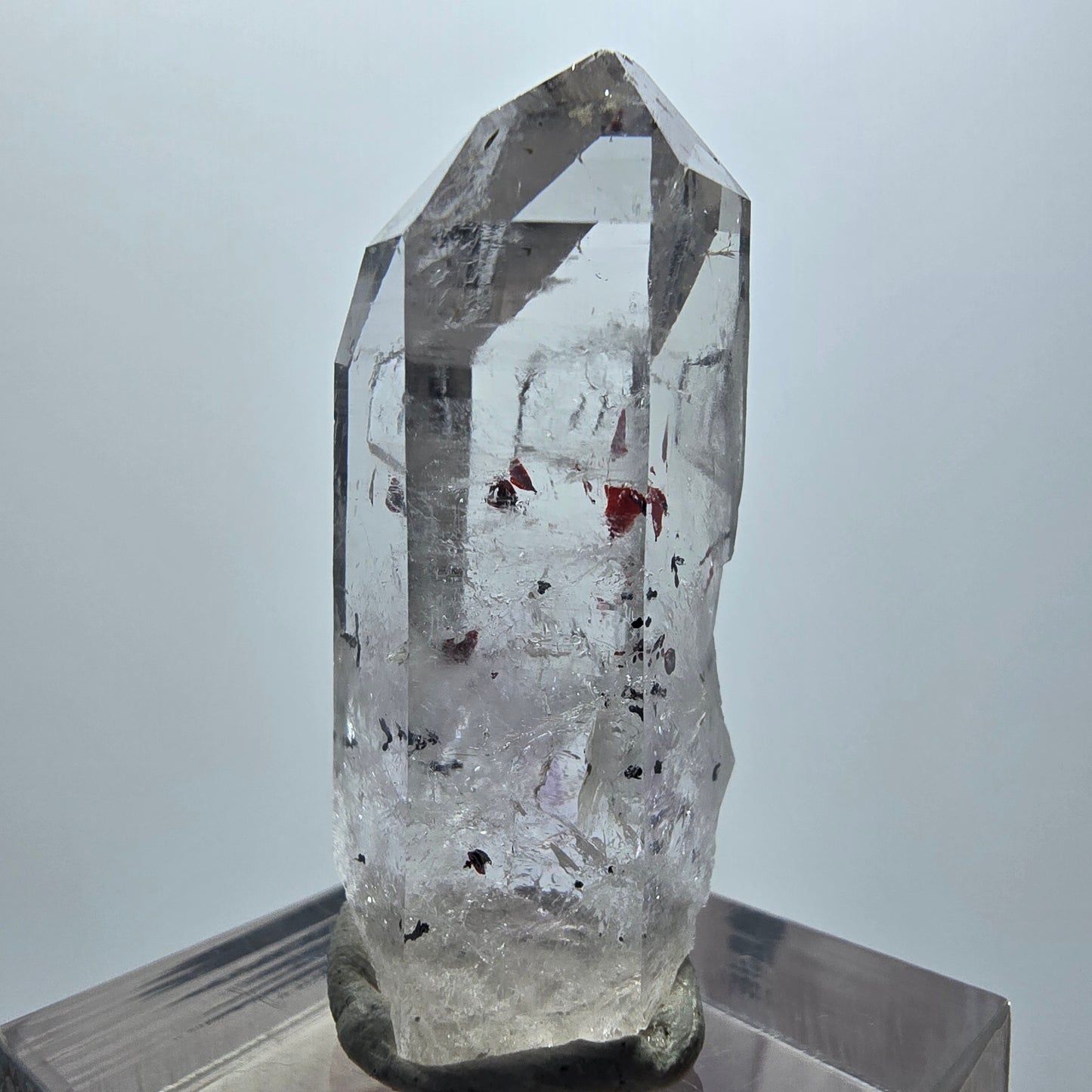 Harlekin Phantom Quarz mit Epidot Streep Mine Goboboseb Namibia 37*17*14mm