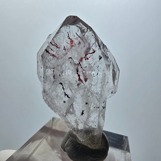 Harlekin Phantom Quarz Spitze Streep Mine Goboboseb Namibia 38*23*12mm