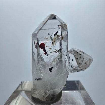 Harlekin Phantom Quarz mit Epidot Streep Mine Goboboseb Namibia 28*19*17mm