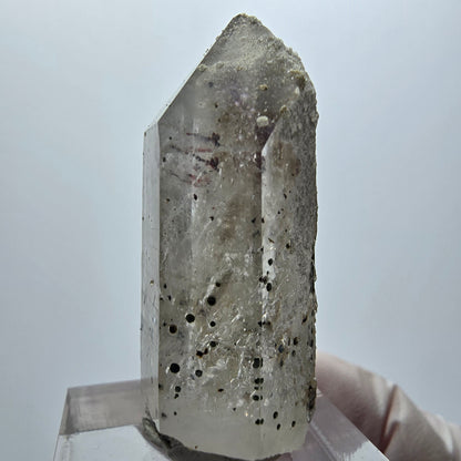 Améthyste fantôme arlequin, pointe Streep Mine Goboboseb Namibie 40*19*14mm 