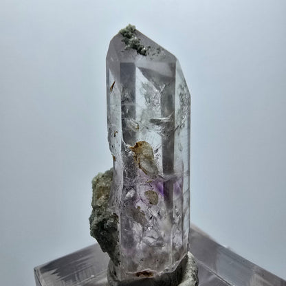 Phantom Amethyst mit Analcim, Prehnit Streep Mine Goboboseb Namibia 37*17*13mm