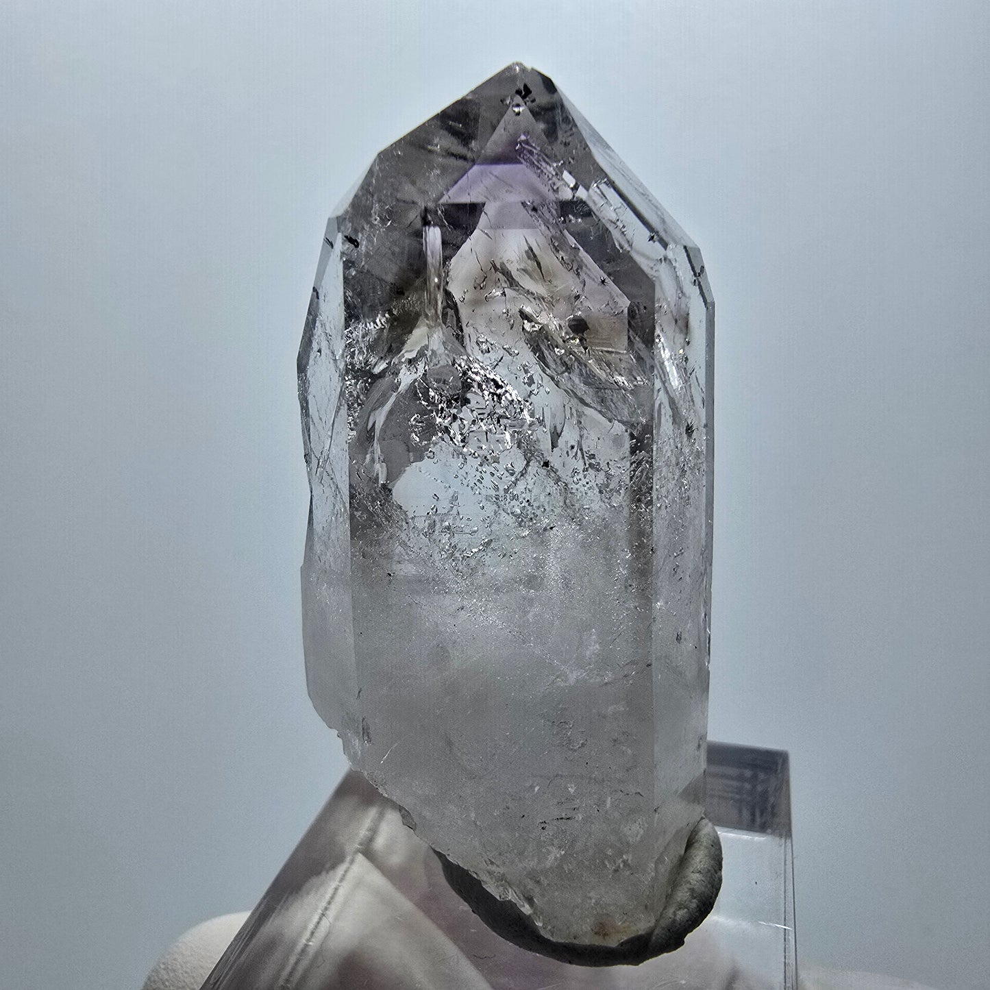 Enhydro Phantom Amethyst mit Hämatit, 1x Blase Streep Mine Goboboseb Namibia 44*23*15mm