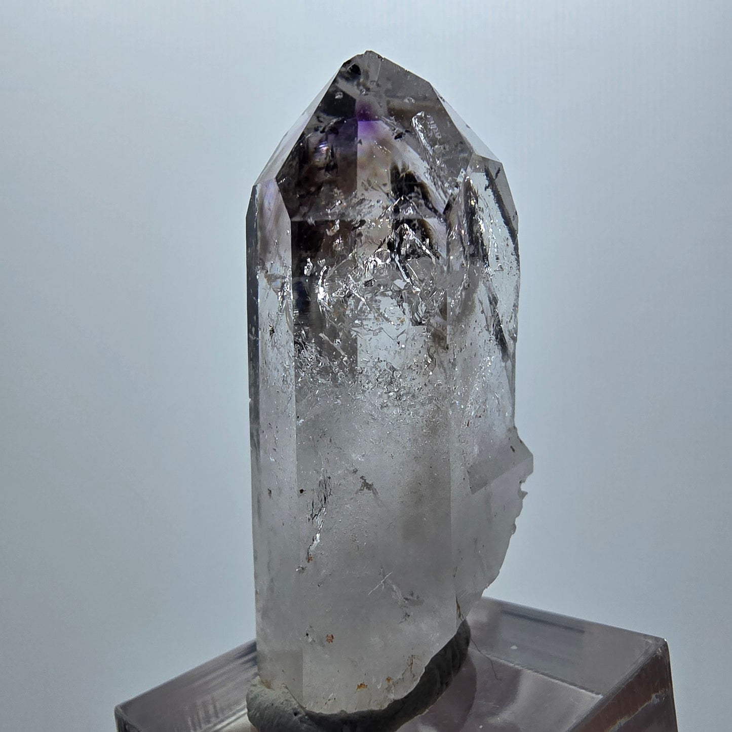 Enhydro Phantom Amethyst mit Hämatit, 1x Blase Streep Mine Goboboseb Namibia 44*23*15mm