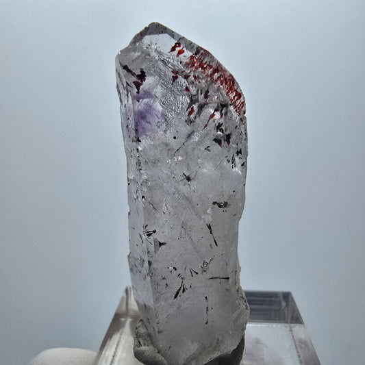 Harlekin Phantom Amethyst mit Epidot Streep Mine Goboboseb Namibia 42*19*14mm