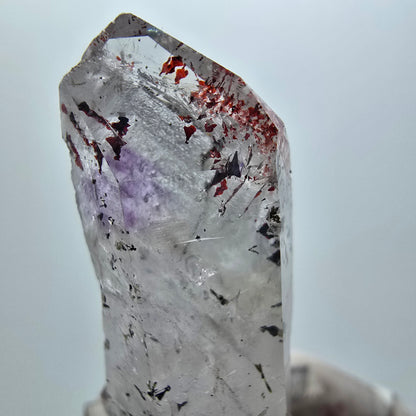 Harlekin Phantom Amethyst mit Epidot Streep Mine Goboboseb Namibia 42*19*14mm