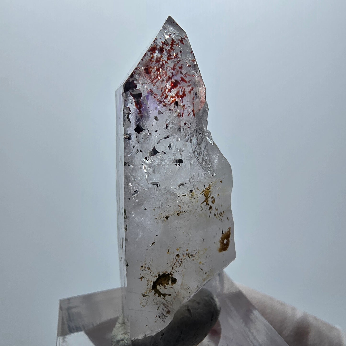 Harlekin Phantom Amethyst mit Epidot Streep Mine Goboboseb Namibia 42*19*14mm