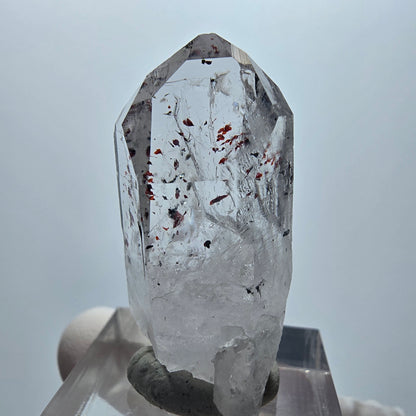 Harlekin Phantom Quarz mit Epidot Streep Mine Goboboseb Namibia 35*17*13mm