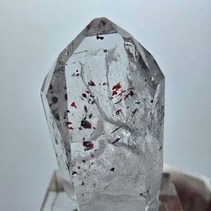 Harlekin Phantom Quarz mit Epidot Streep Mine Goboboseb Namibia 35*17*13mm