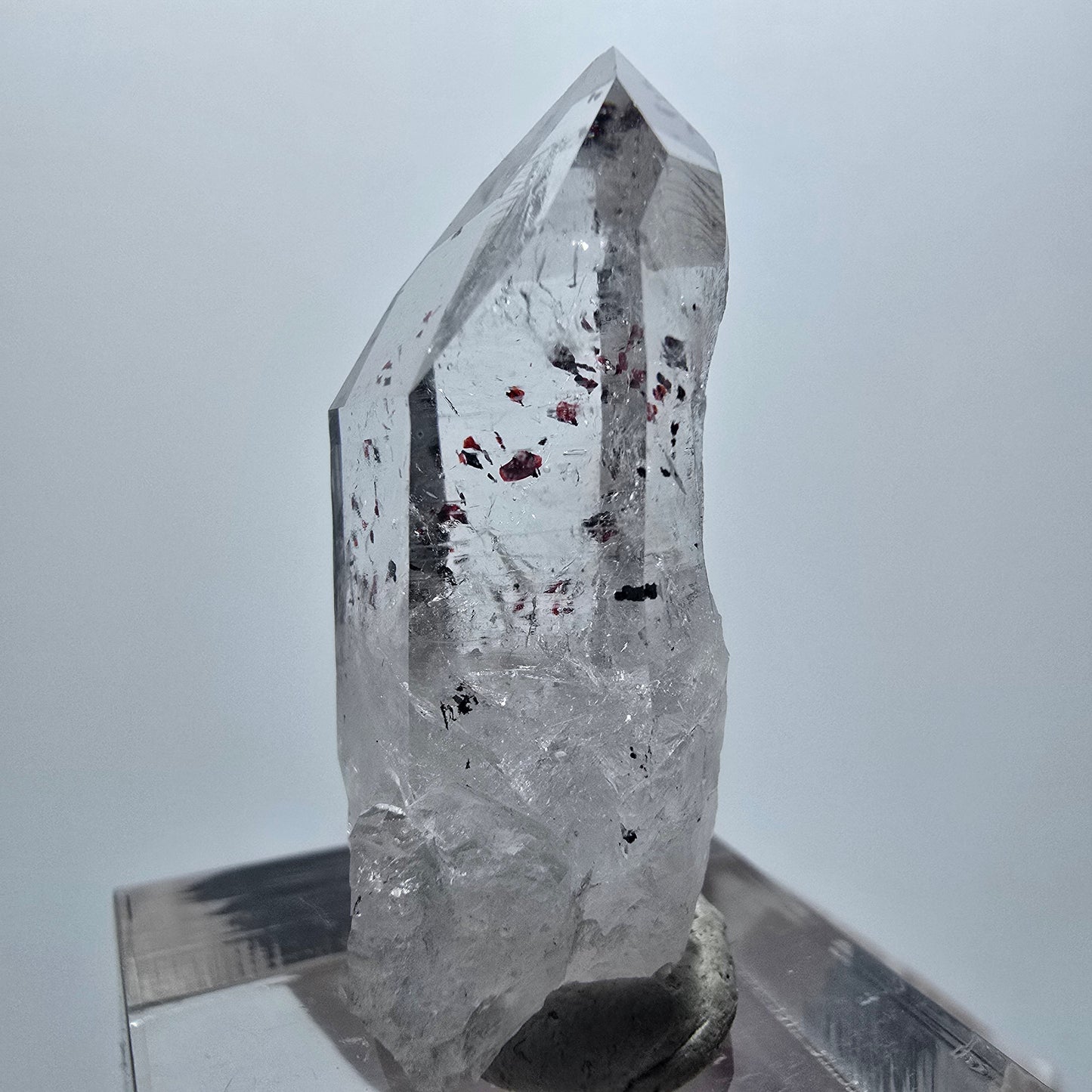 Harlekin Phantom Quarz mit Epidot Streep Mine Goboboseb Namibia 35*17*13mm