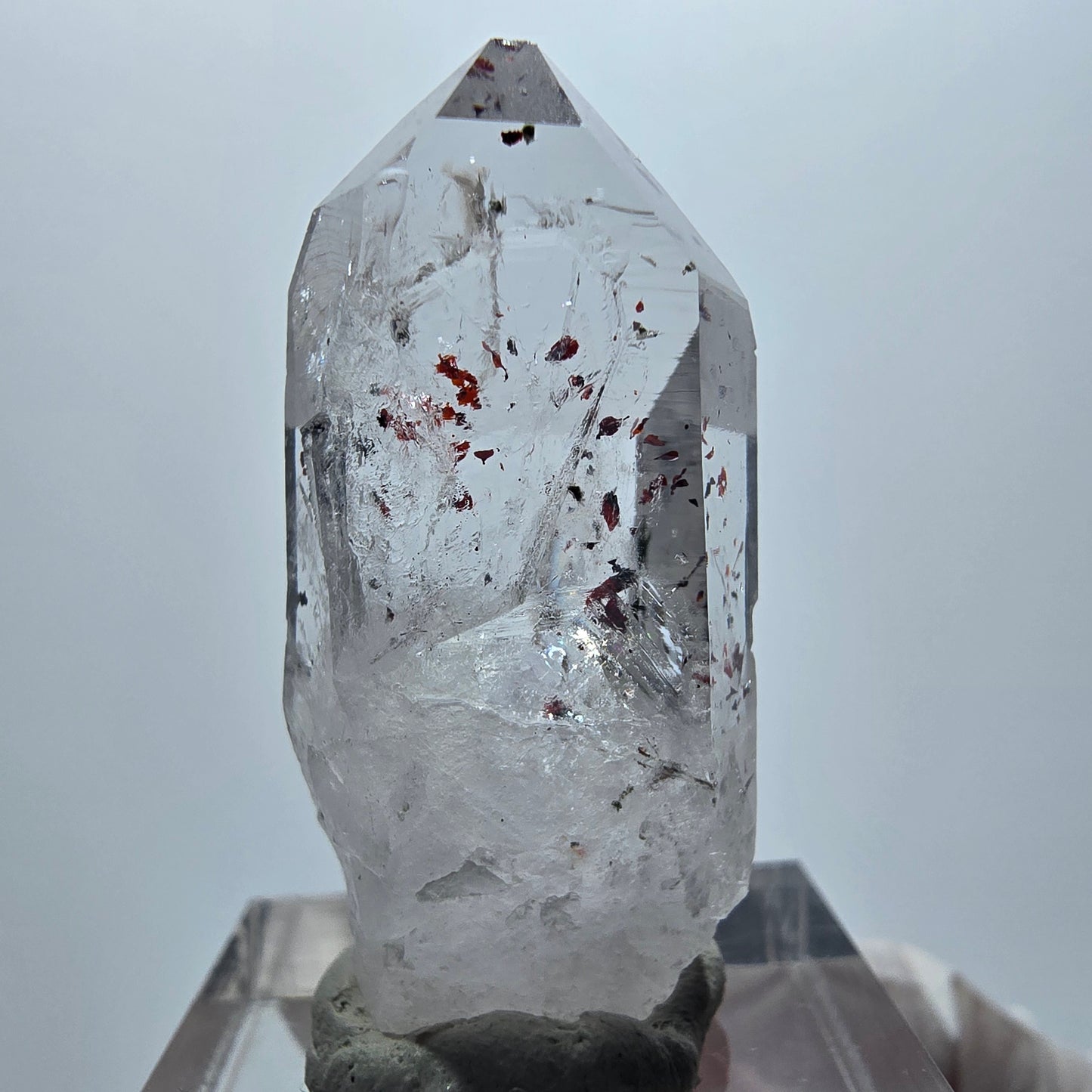 Harlekin Phantom Quarz mit Epidot Streep Mine Goboboseb Namibia 35*17*13mm