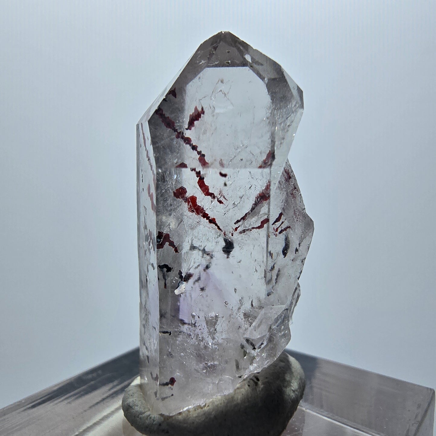 Harlekin Phantom Amethyst mit Epidot Streep Mine Goboboseb Namibia 31*13*14mm