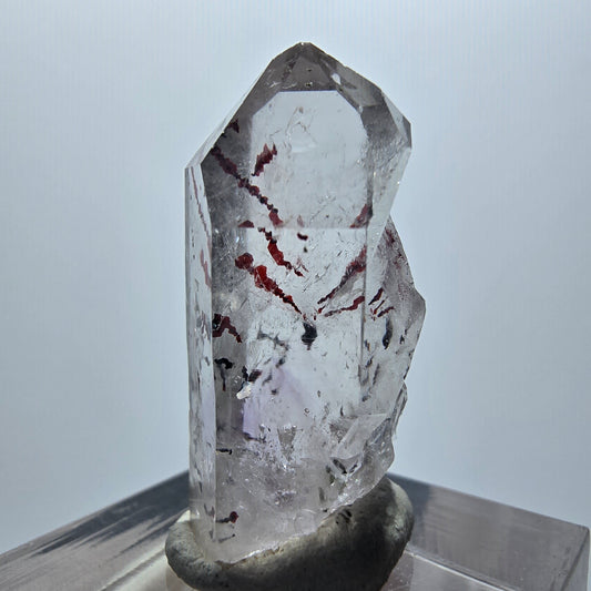 Harlekin Phantom Amethyst mit Epidot Streep Mine Goboboseb Namibia 31*13*14mm