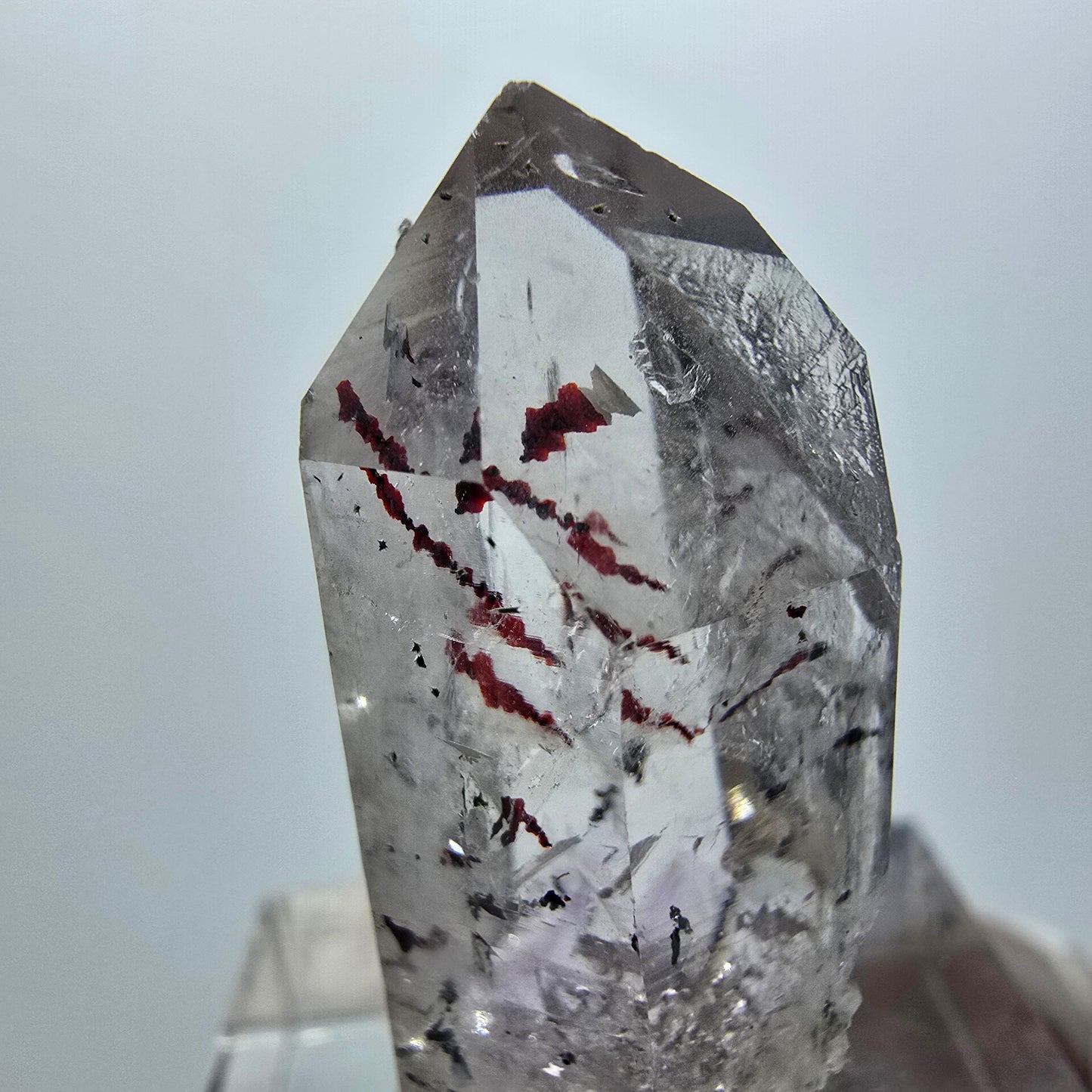 Harlekin Phantom Amethyst mit Epidot Streep Mine Goboboseb Namibia 31*13*14mm