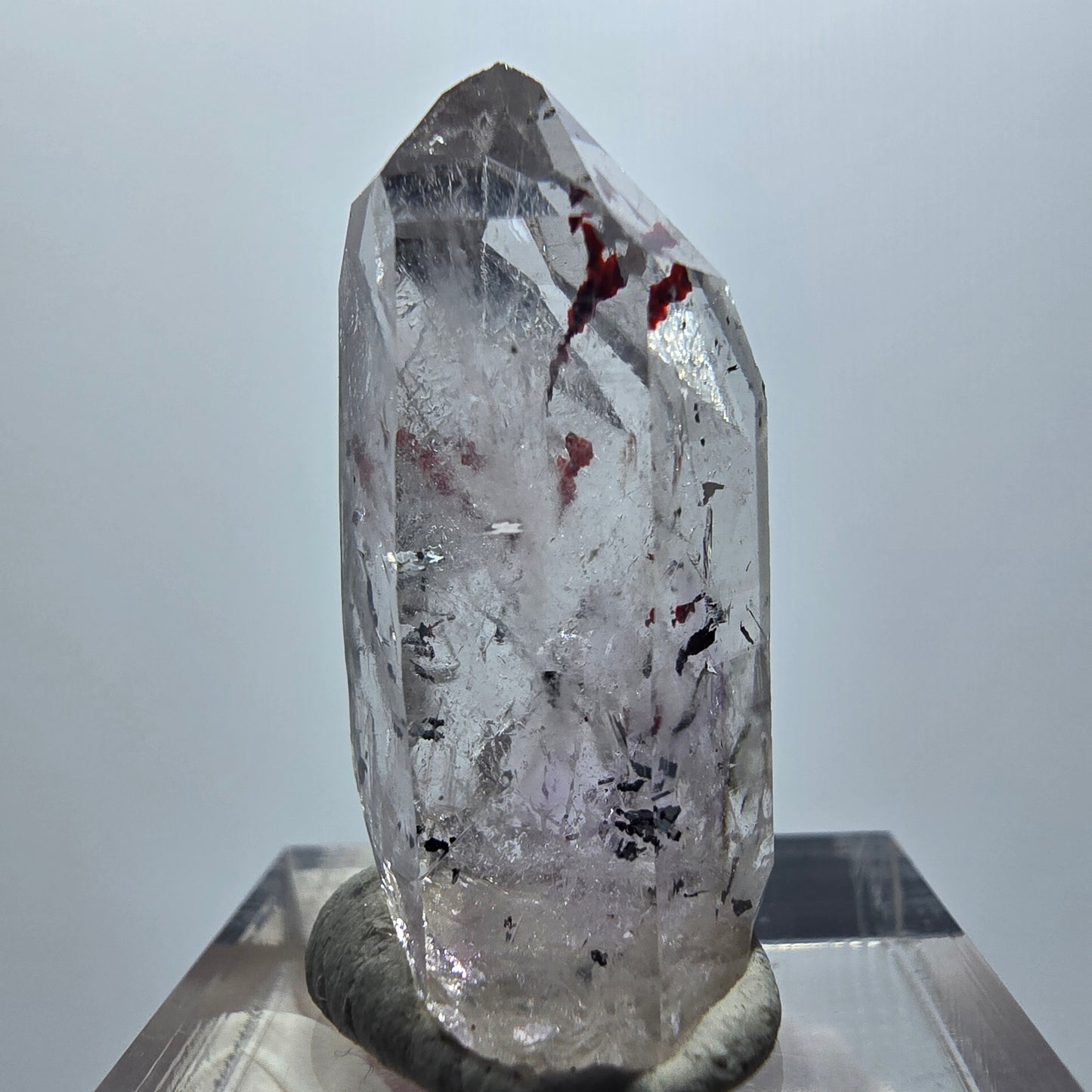 Harlekin Phantom Amethyst mit Epidot Streep Mine Goboboseb Namibia 31*13*14mm