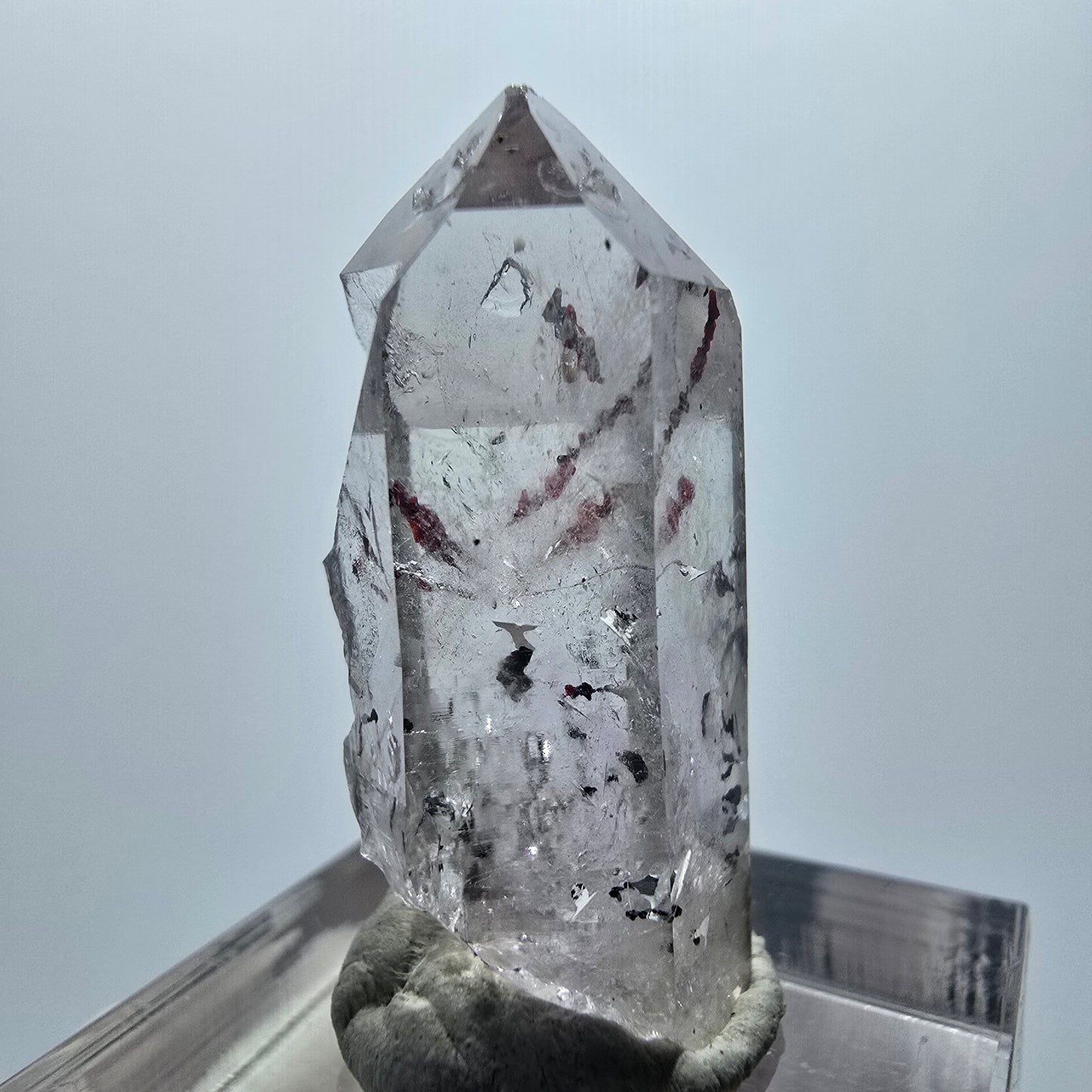 Harlekin Phantom Amethyst mit Epidot Streep Mine Goboboseb Namibia 31*13*14mm