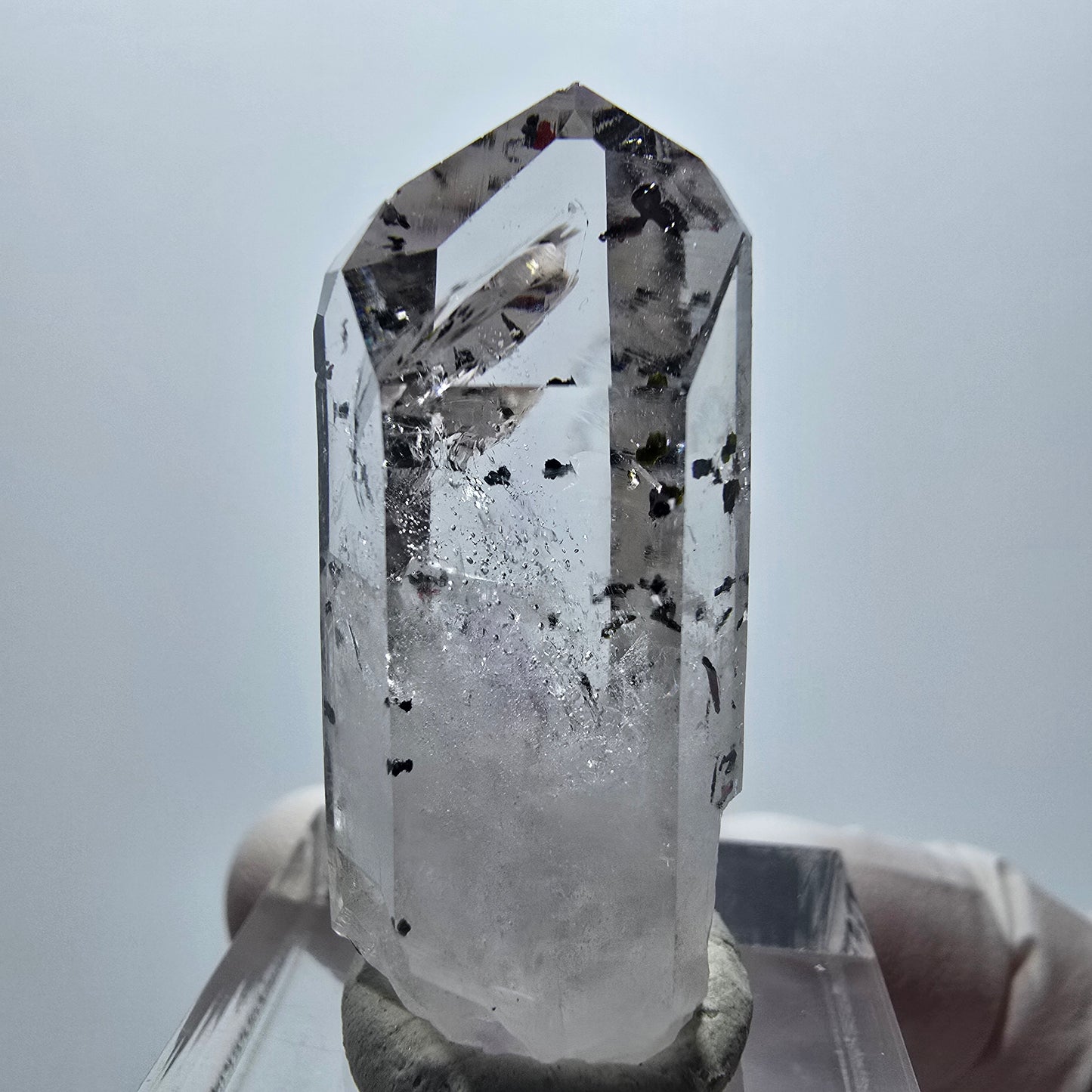 Harlekin Phantom Amethyst mit Epidot Streep Mine Goboboseb Namibia 36*19*13mm