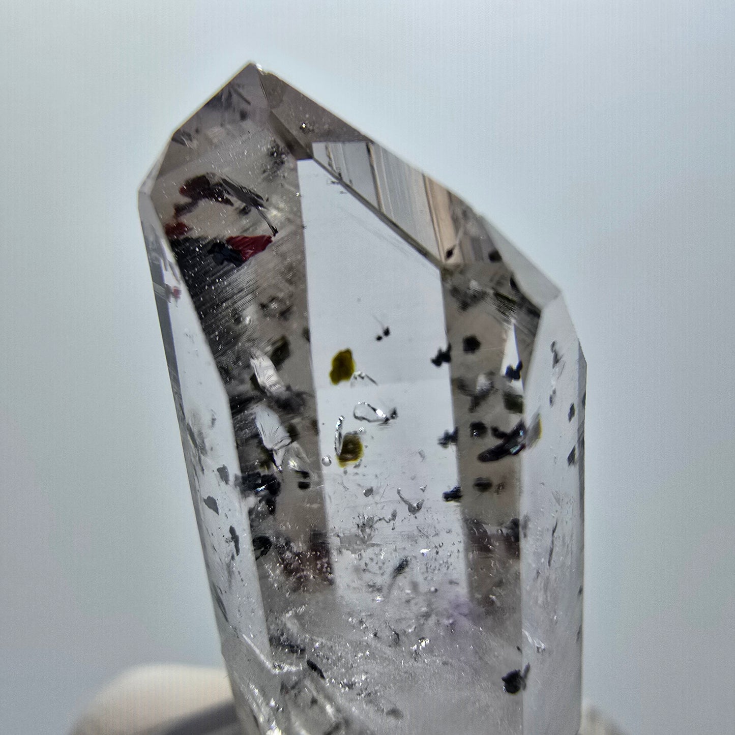 Harlekin Phantom Amethyst mit Epidot Streep Mine Goboboseb Namibia 36*19*13mm