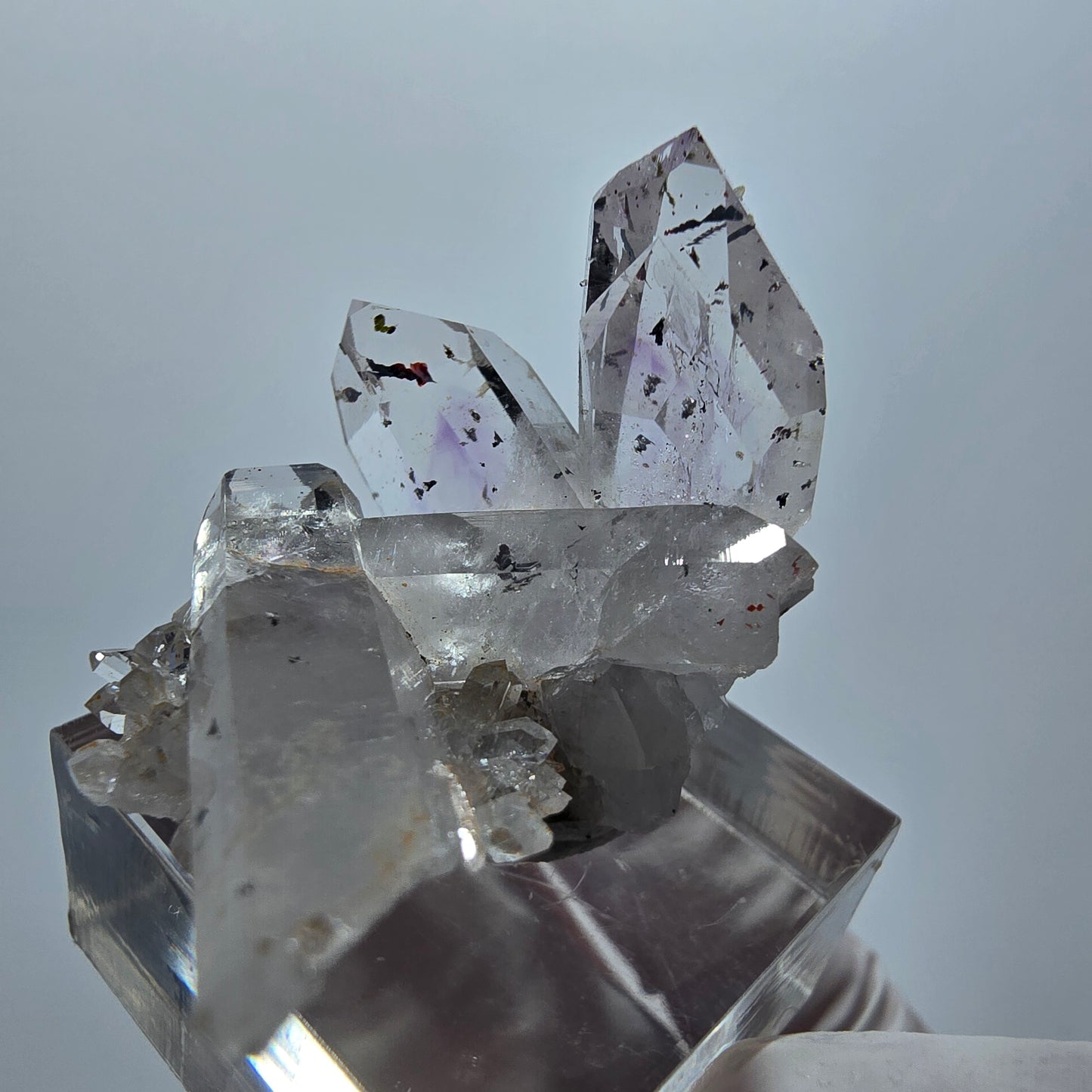 Harlekin Phantom Amethyst mit Epidot Stufe Streep Mine Goboboseb Namibia 36*27*23mm