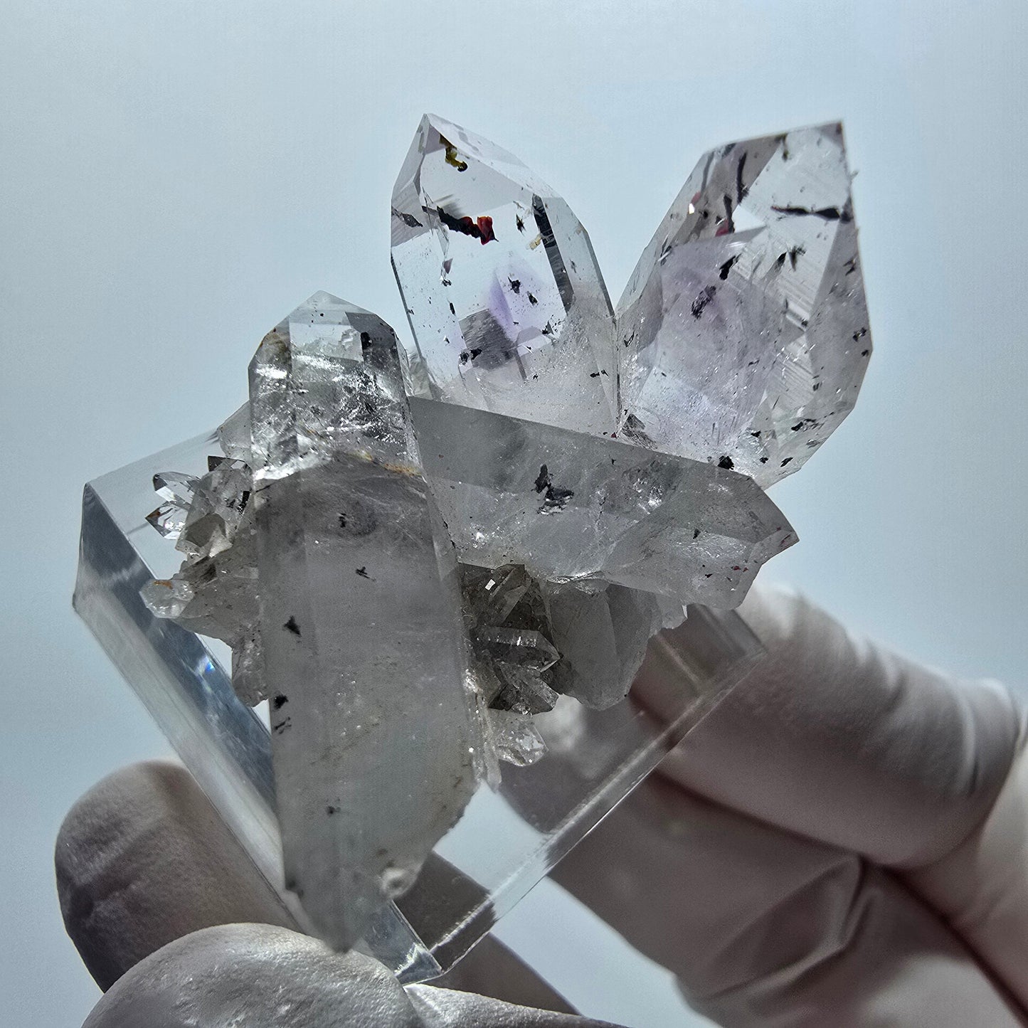 Harlekin Phantom Amethyst mit Epidot Stufe Streep Mine Goboboseb Namibia 36*27*23mm