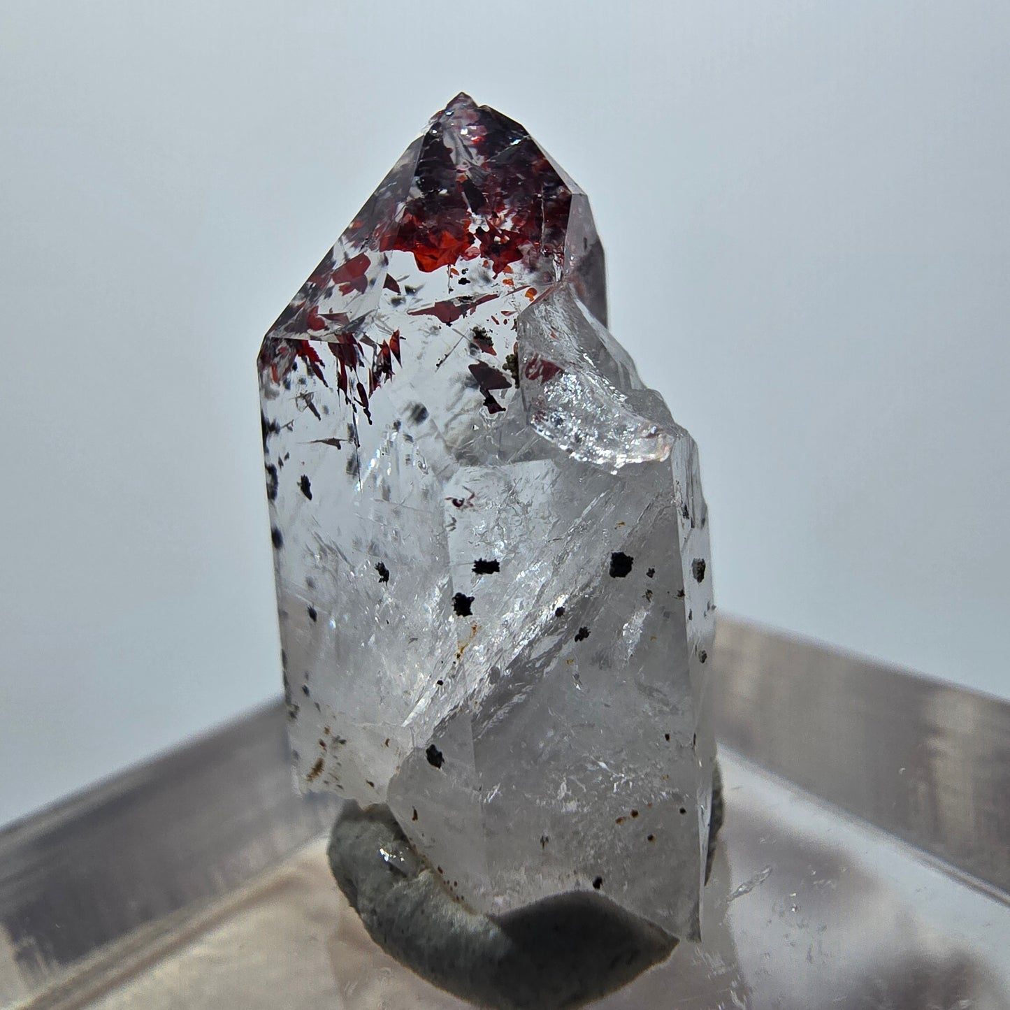 Harlekin Phantom Quarz Spitze Streep Mine Goboboseb Namibia 20*12*8mm