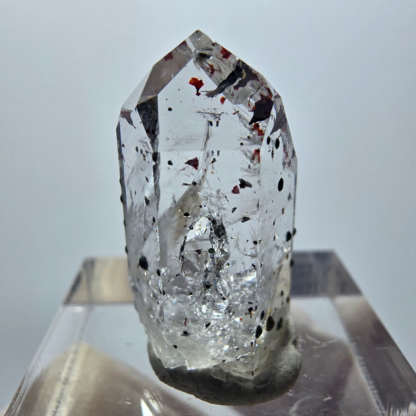 Harlekin Phantom Quarz Spitze Streep Mine Goboboseb Namibia 23*13*10mm