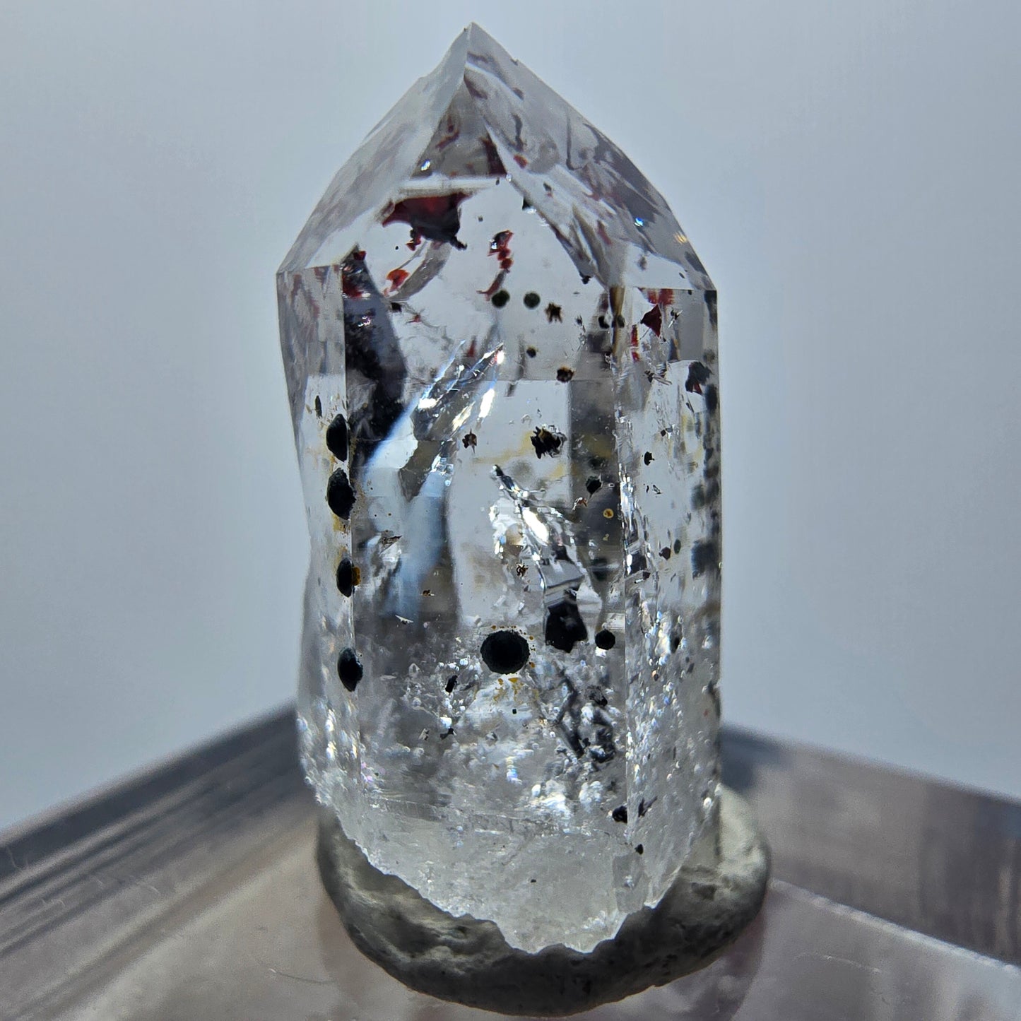 Harlekin Phantom Quarz Spitze Streep Mine Goboboseb Namibia 23*13*10mm