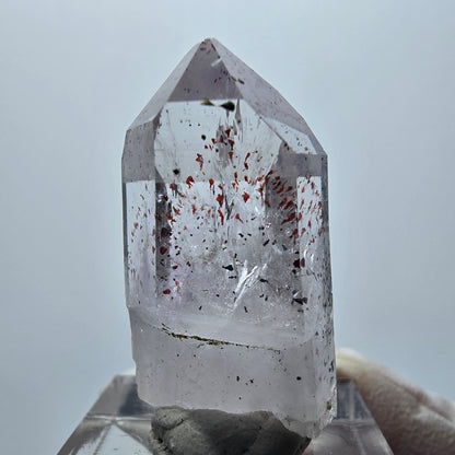 Harlekin Phantom Amethyst mit Epidot Streep Mine Goboboseb Namibia 35*17*14mm