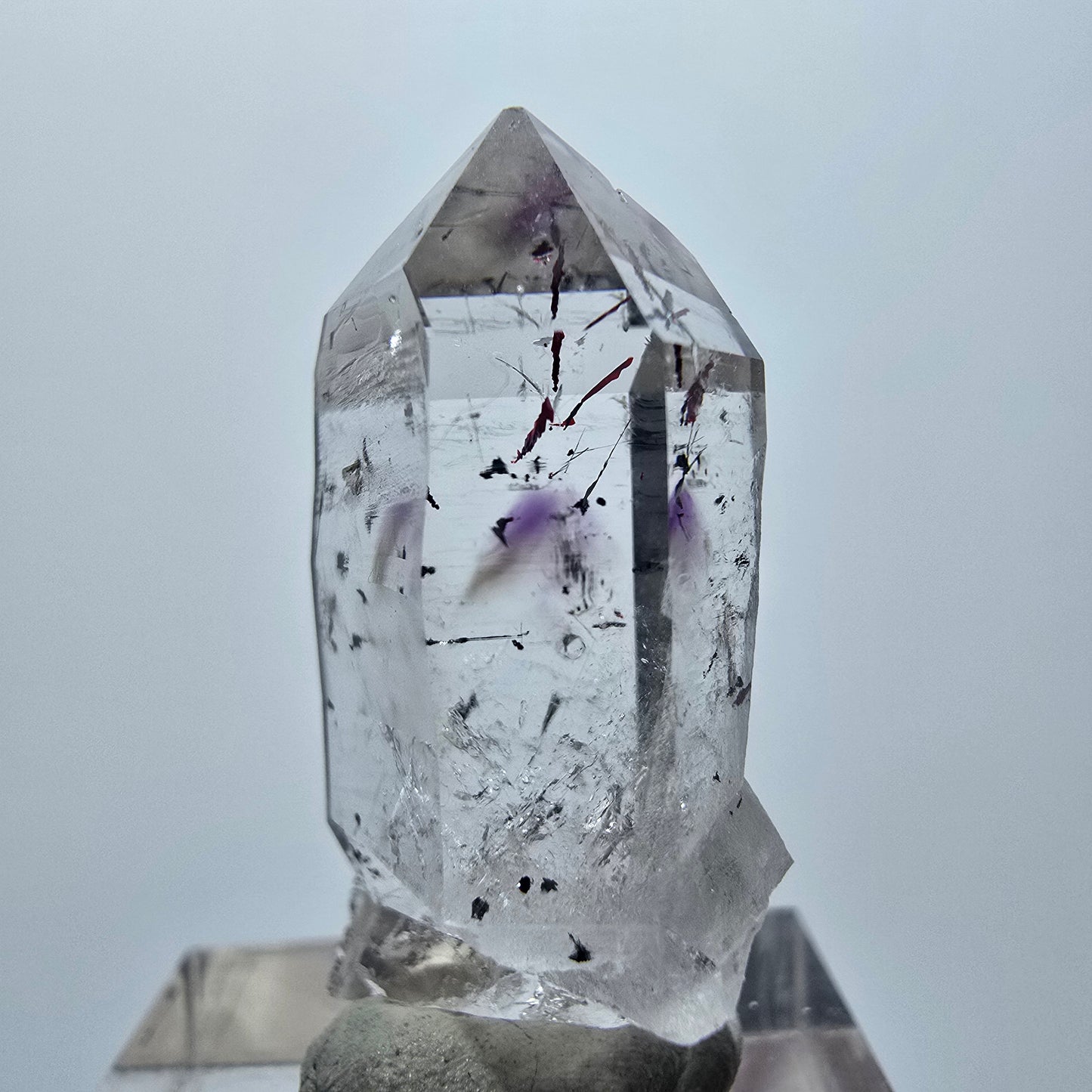 Harlekin Phantom Amethyst mit Epidot Streep Mine Goboboseb Namibia 32*16*11mm