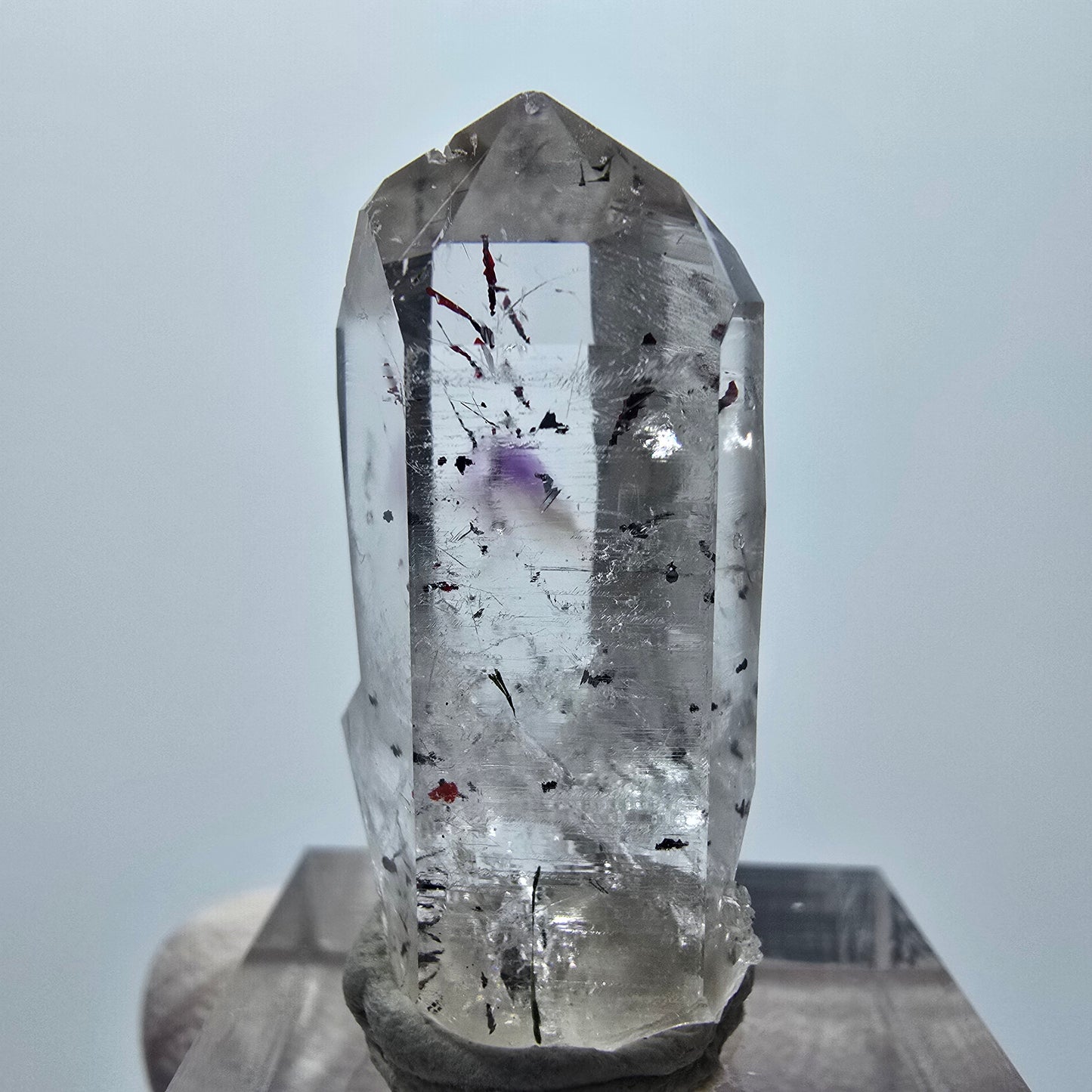 Harlekin Phantom Amethyst mit Epidot Streep Mine Goboboseb Namibia 32*16*11mm