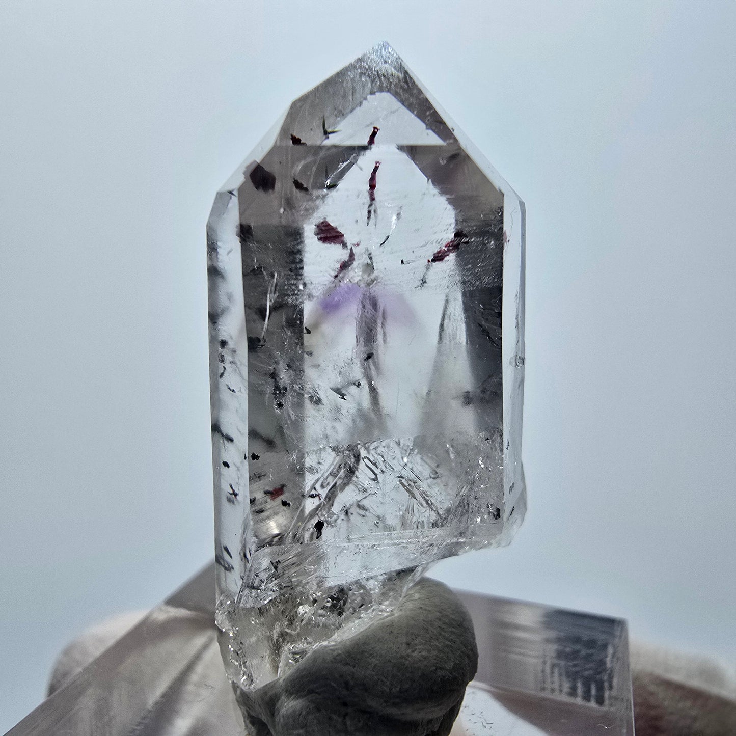 Harlekin Phantom Amethyst mit Epidot Streep Mine Goboboseb Namibia 32*16*11mm