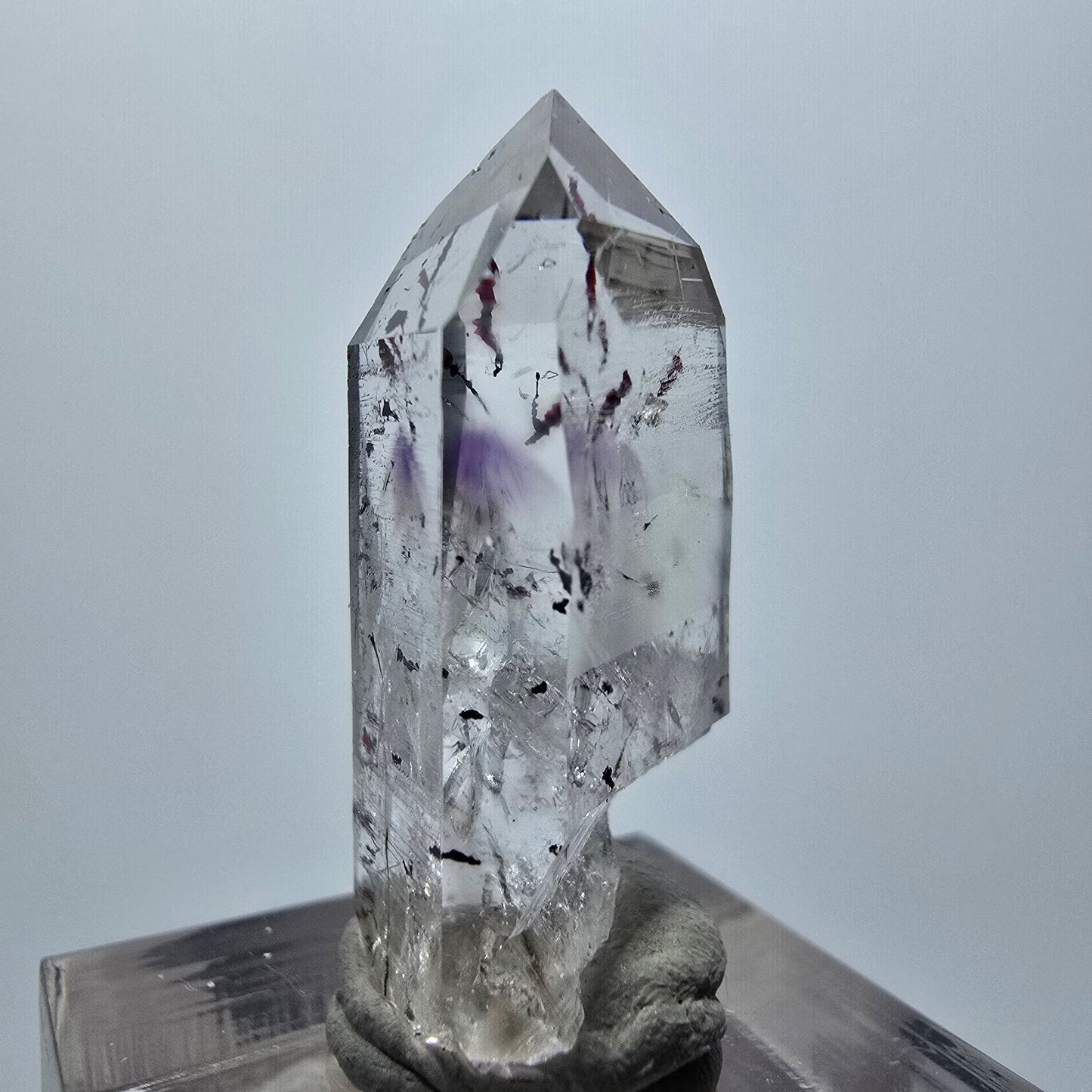 Harlekin Phantom Amethyst mit Epidot Streep Mine Goboboseb Namibia 32*16*11mm