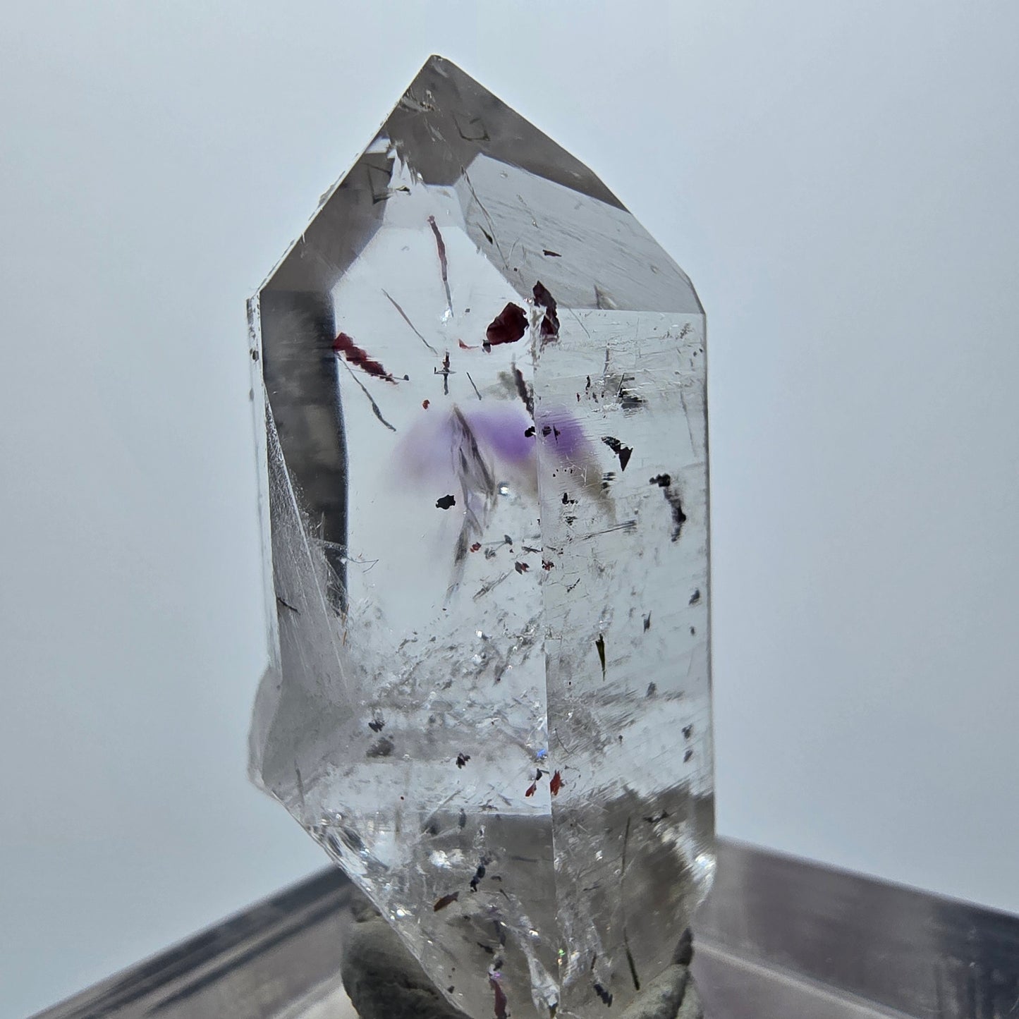 Harlekin Phantom Amethyst mit Epidot Streep Mine Goboboseb Namibia 32*16*11mm