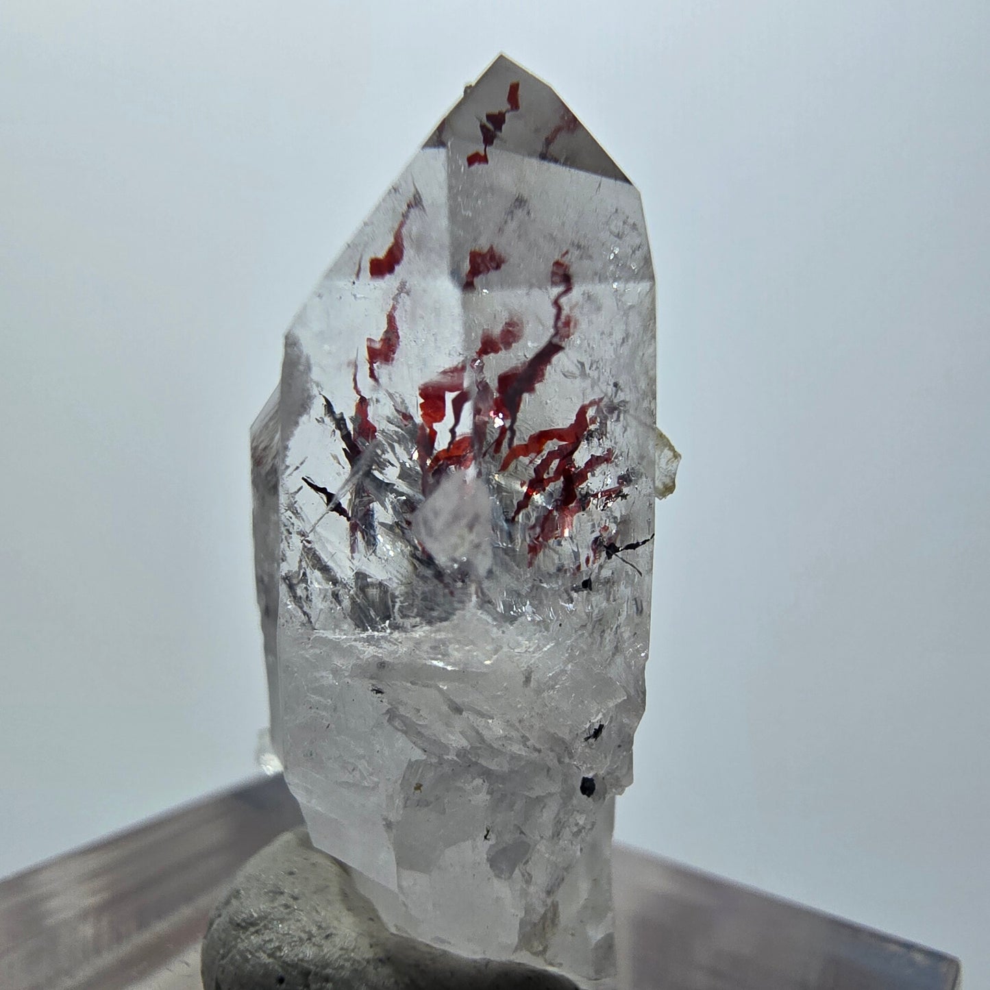 Harlekin Phantom Quarz Spitze Streep Mine Goboboseb Namibia 27*14*8mm