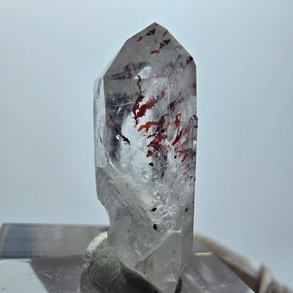 Harlekin Phantom Quarz Spitze Streep Mine Goboboseb Namibia 27*14*8mm