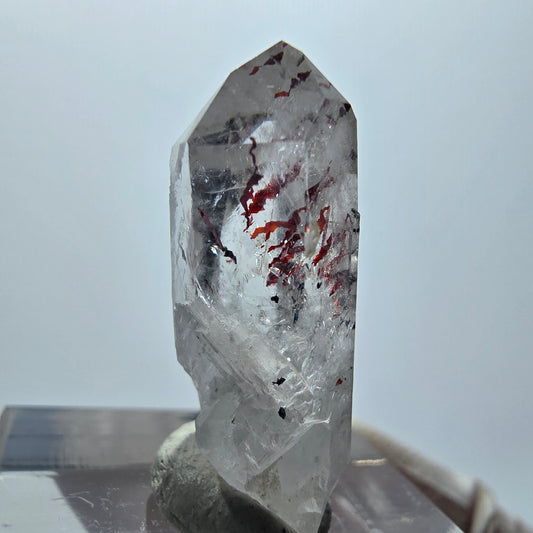 Harlekin Phantom Quarz Spitze Streep Mine Goboboseb Namibia 27*14*8mm