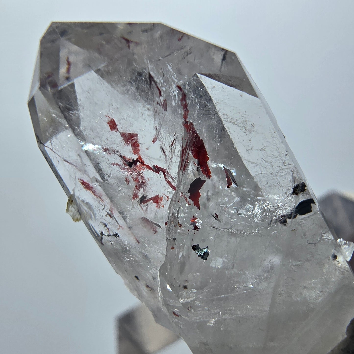 Harlekin Phantom Quarz Spitze Streep Mine Goboboseb Namibia 27*14*8mm