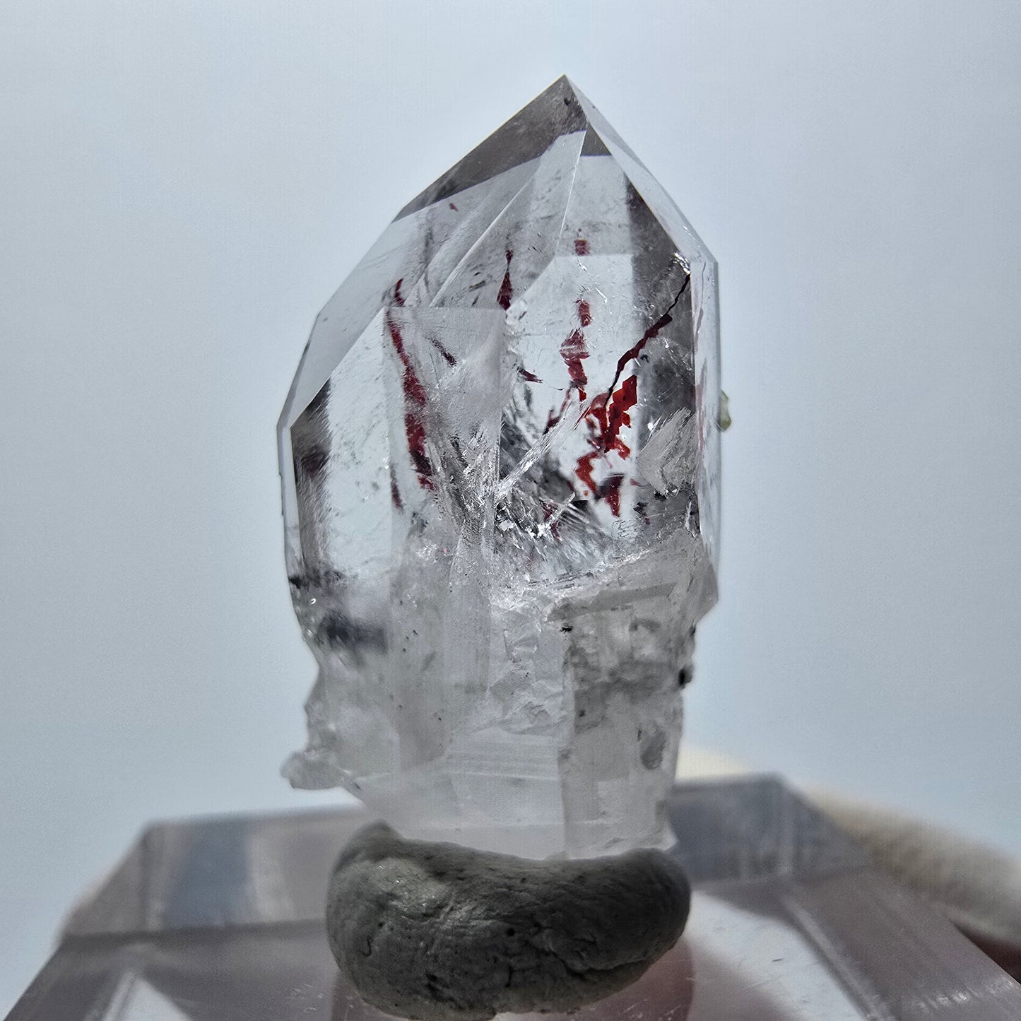 Harlekin Phantom Quarz Spitze Streep Mine Goboboseb Namibia 27*14*8mm