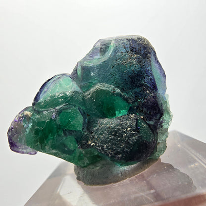 Phantom Fluorite Cube, Orthoclase Specimen, Green Purple Blue Erongo, Namibia 29*24*16mm 