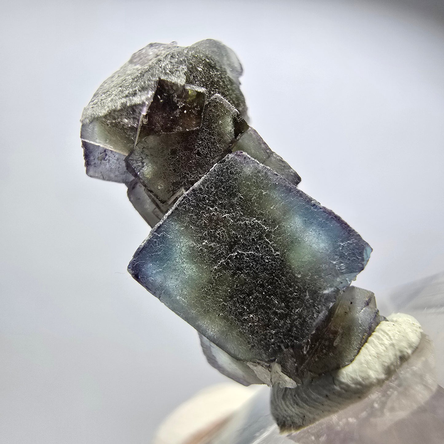 Seltene Phantom Fluorit Würfel Stufe, lila grün gelb, braun Erongo, Namibia 24*12*11mm