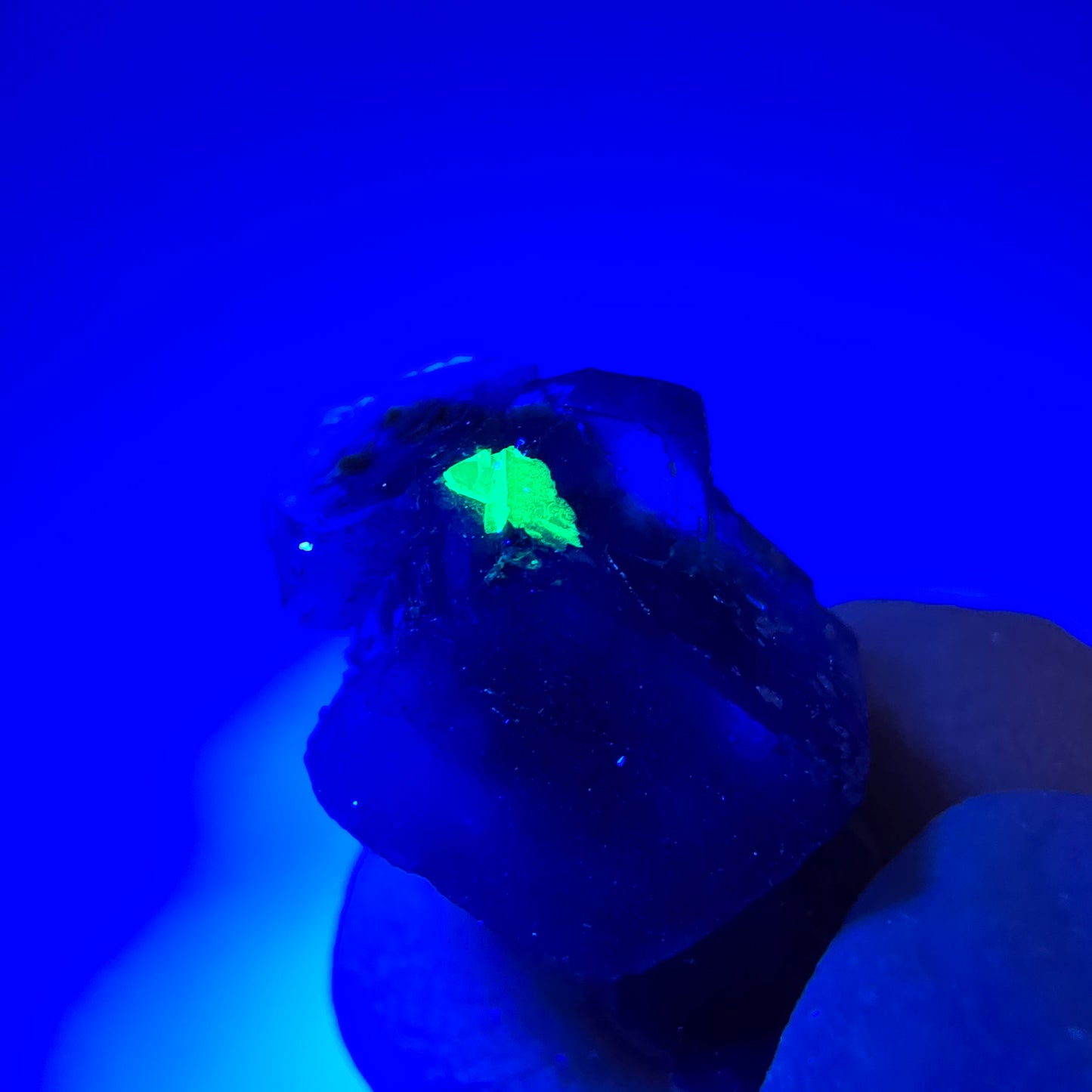 Seltene Phantom Fluorit Würfel Stufe, lila grün gelb, braun Erongo, Namibia 24*12*11mm