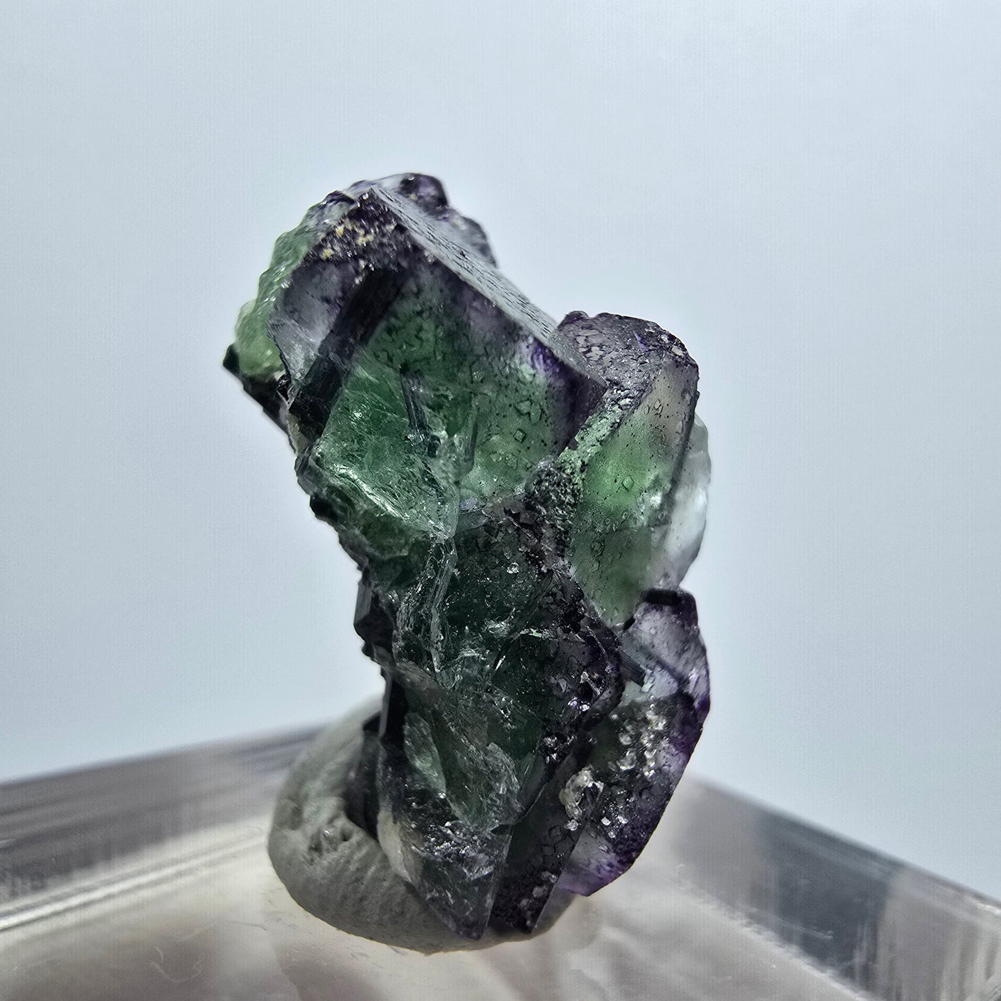 Rare phantom fluorite, zonal, schorl tourmaline, muscovite specimen Erongo, Namibia 24*13*11mm 