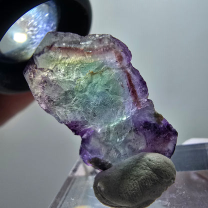 Seltene Phantom Fluorit Würfel Stufe, lila grün braun Erongo, Namibia 26*16*9mm