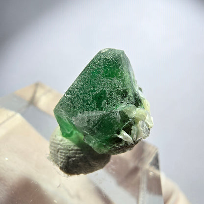 Rare phantom fluorite cube crystal, green-brown, Erongo, Namibia, 14*13*11mm 