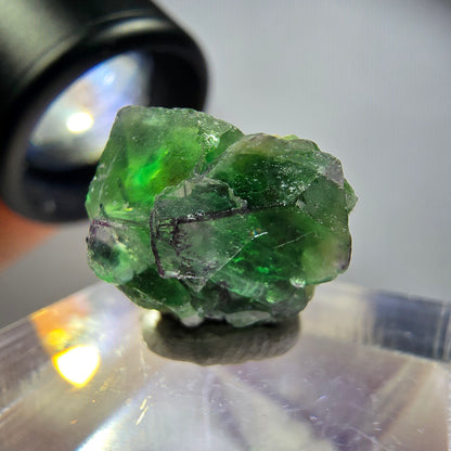 Rare phantom fluorite, zonal, schorl tourmaline, muscovite specimen Erongo, Namibia 15*15*13mm 
