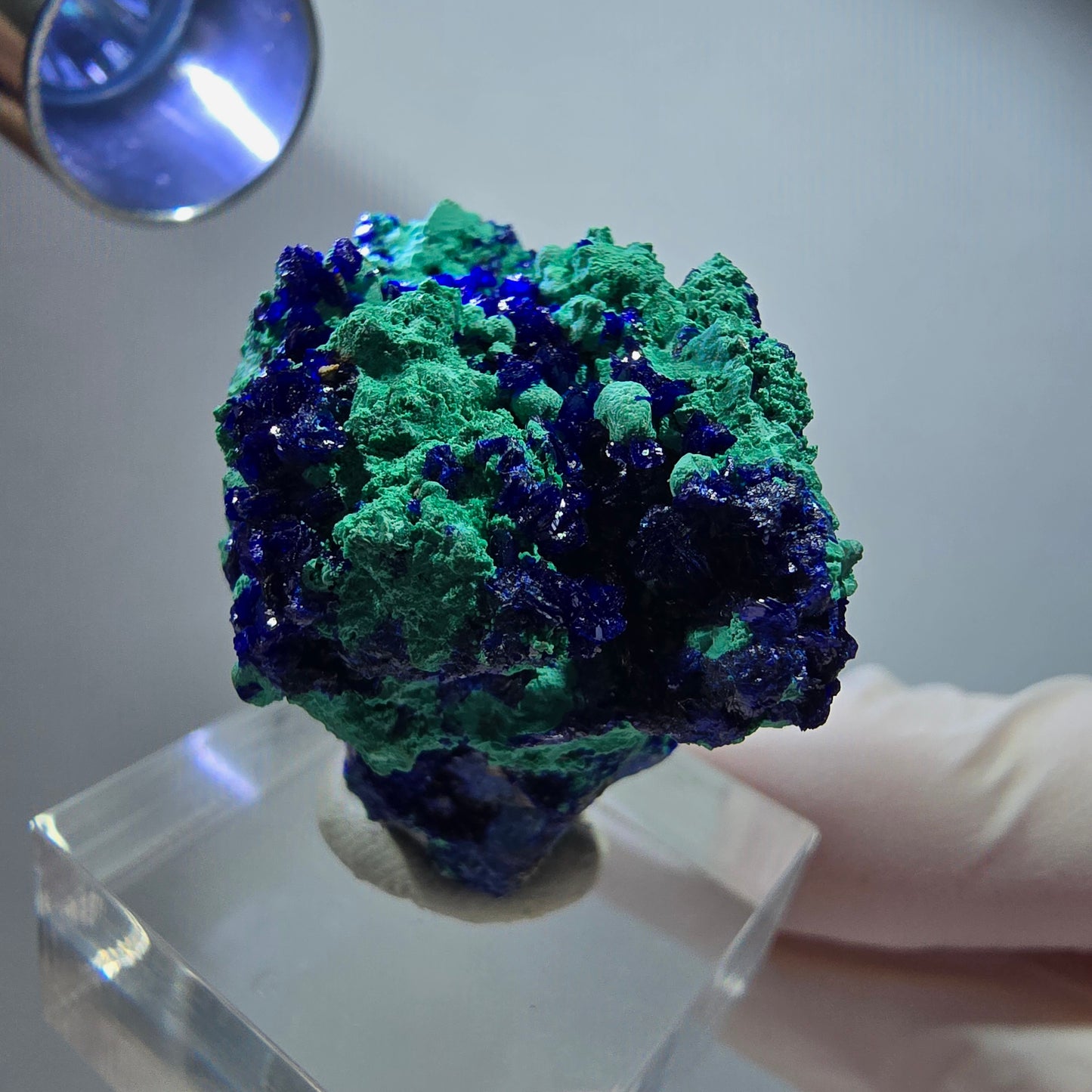 Seltene Azurit, Malachit auf Matrix Stufe Tsumeb Mine, Namibia 33*32*19mm