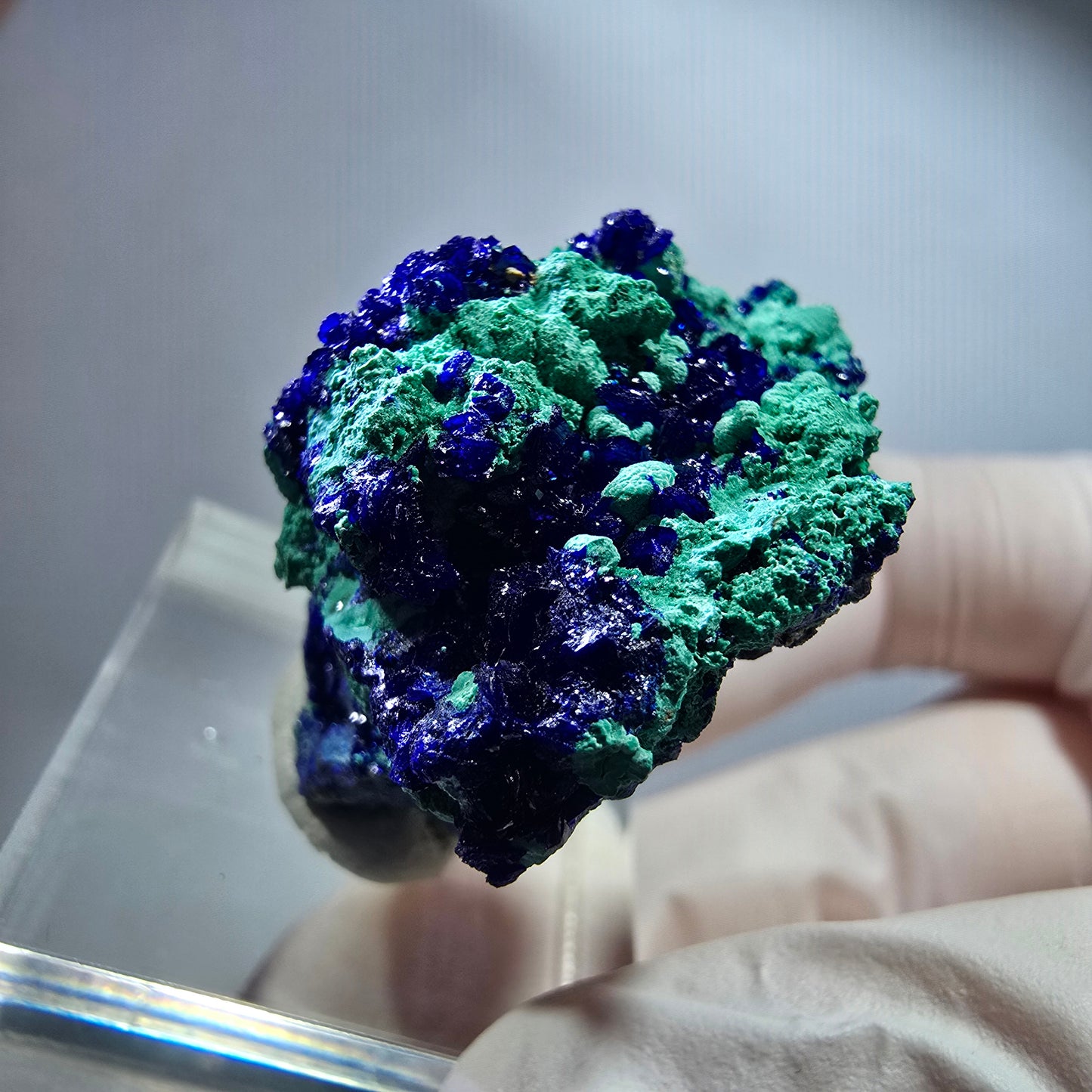 Seltene Azurit, Malachit auf Matrix Stufe Tsumeb Mine, Namibia 33*32*19mm