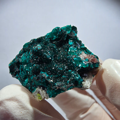 Seltene Dioptas XX, Mottramit auf Matrix Stufe Tsumeb Mine, Namibia 41*34*19mm