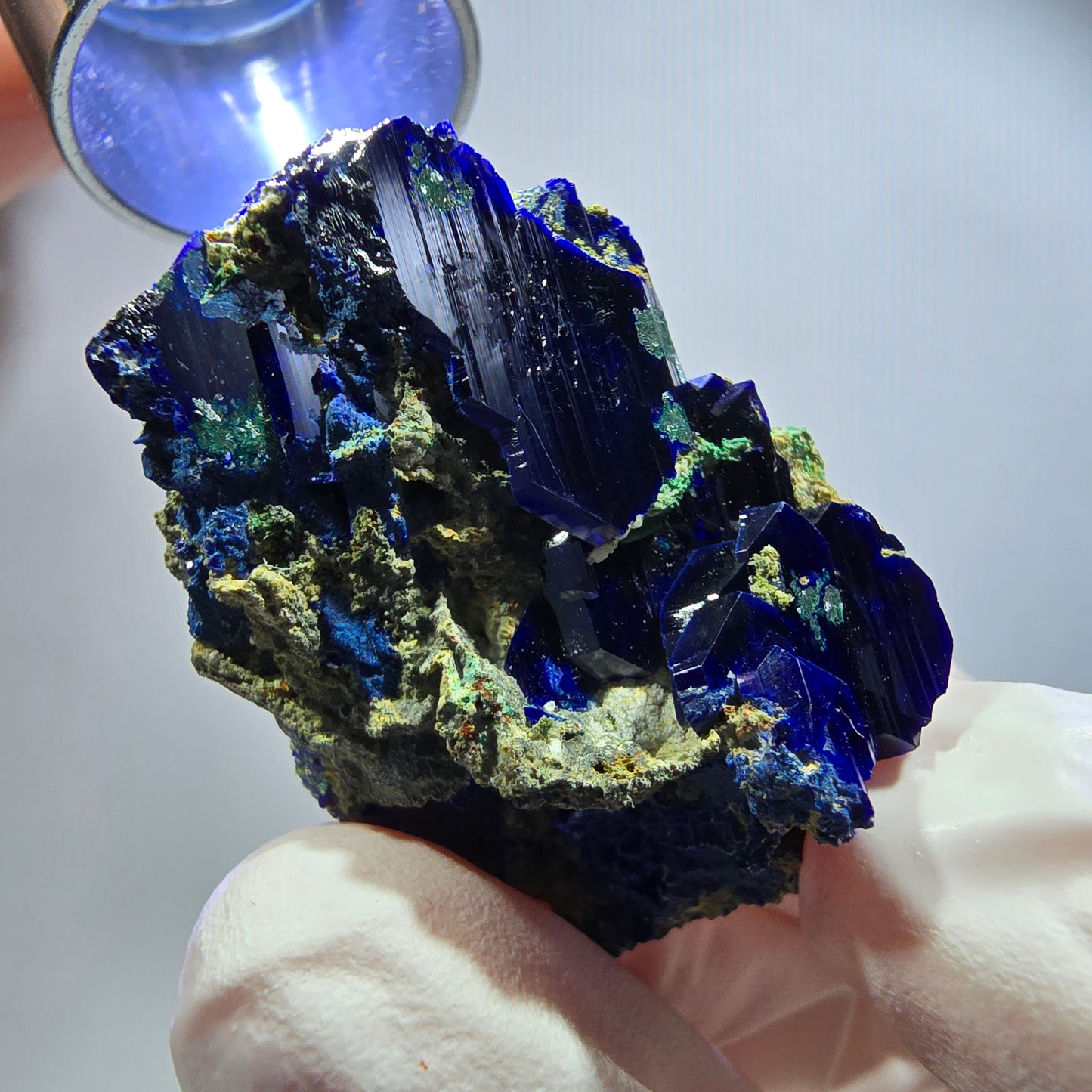 Seltene Azurit XX, Malachit Stufe Tsumeb Mine, Namibia 34*25*16mm